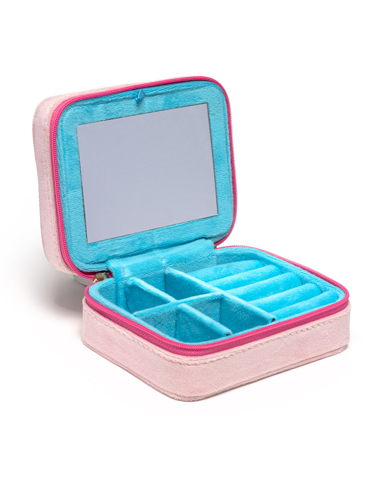 Retro Flower Jewelry Zip Case