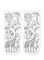 Zoo Coloring Socks