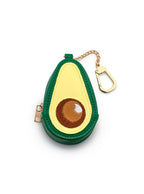 2-in-1 bag charm featuring an avocado-shaped design, displayed on a white background.