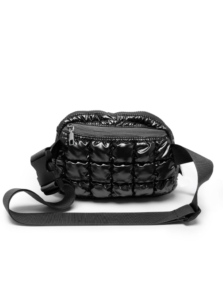 Black Puffer Belt Bag