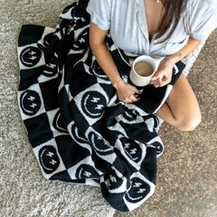 Black Bolt Smile Blanket