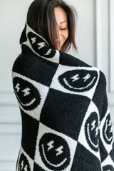 Black Bolt Smile Blanket