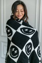 Black Bolt Smile Blanket