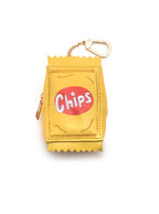 2-in-1 bag charm featuring “Chips” text embroidery, displayed on a white background.