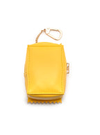 2-in-1 bag charm featuring “Chips” text embroidery on the front displayed on a white background.