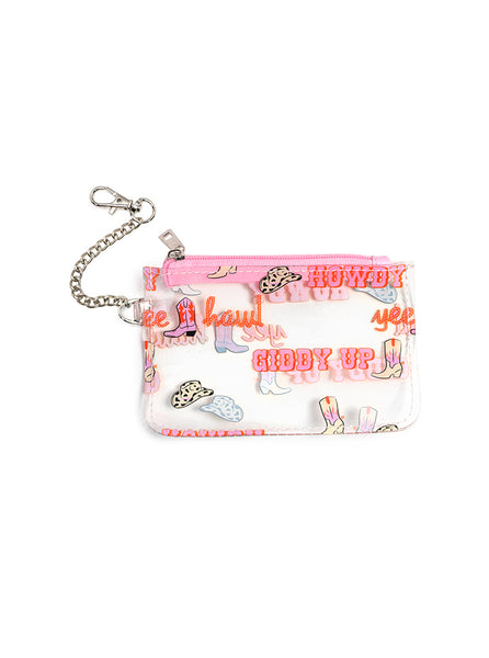 Clear Rodeo Key Chain Pouch