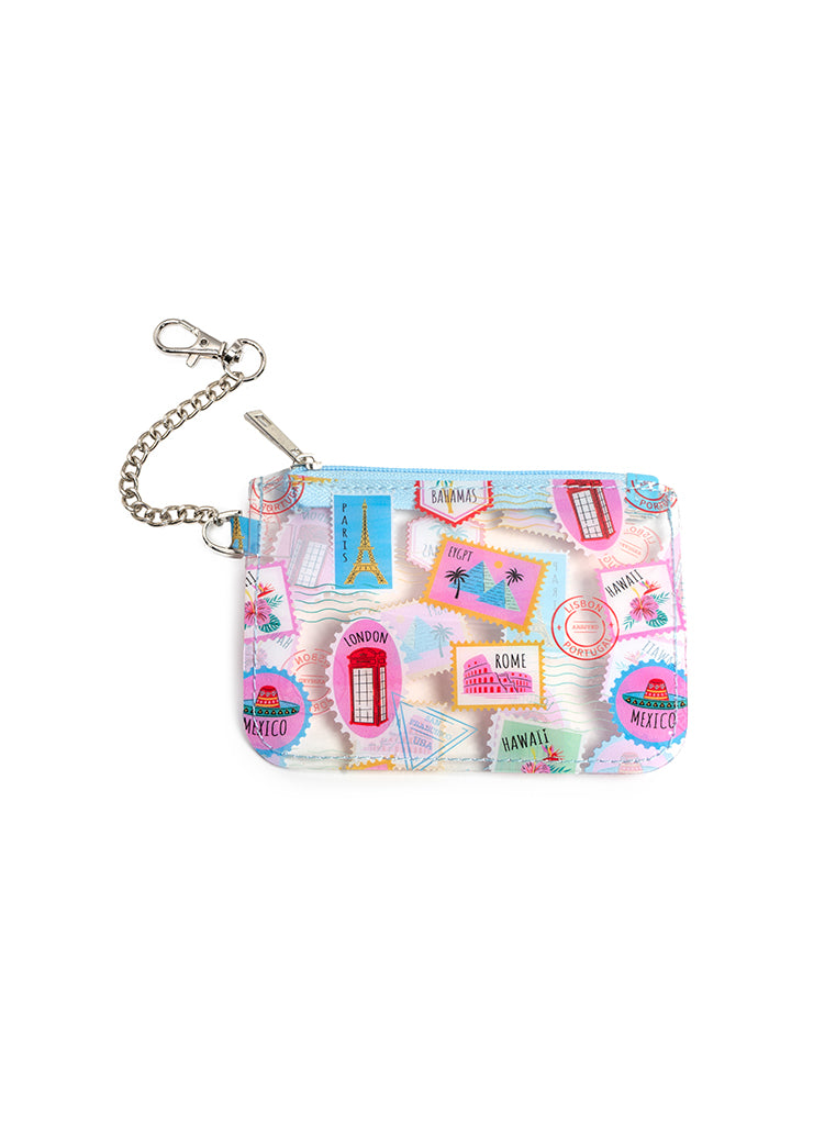 Clear Passport Key Chain Pouch