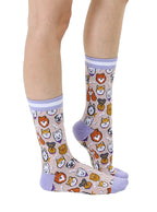 Dog Womens Bamboo Crew Socks