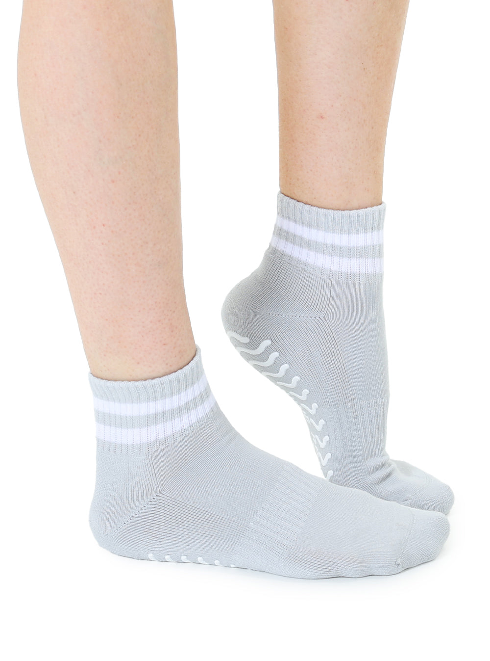 Grey Stripe Grip Socks