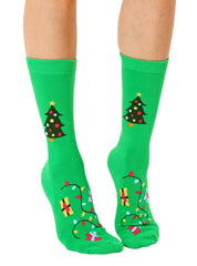 Holiday Tree 3D Crew Sock