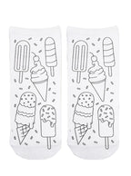 Ice Cream Coloring Socks