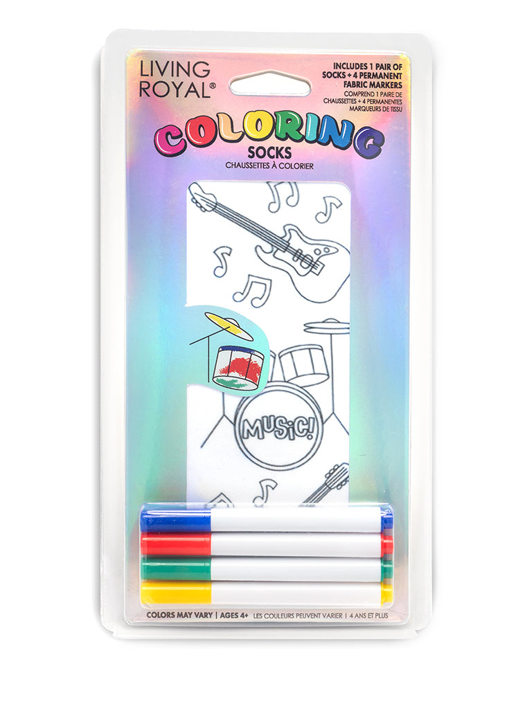 Music Coloring Socks