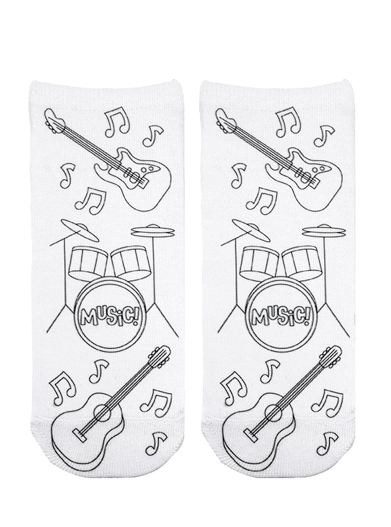 Music Coloring Socks