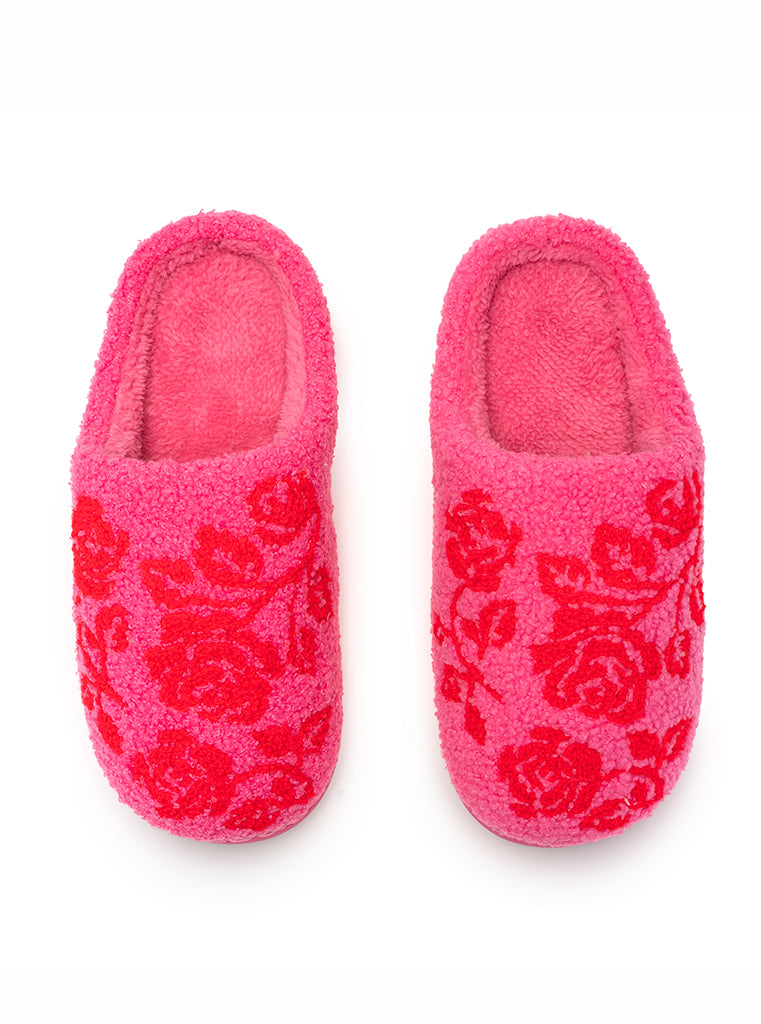 Red Bouquet Slippers
