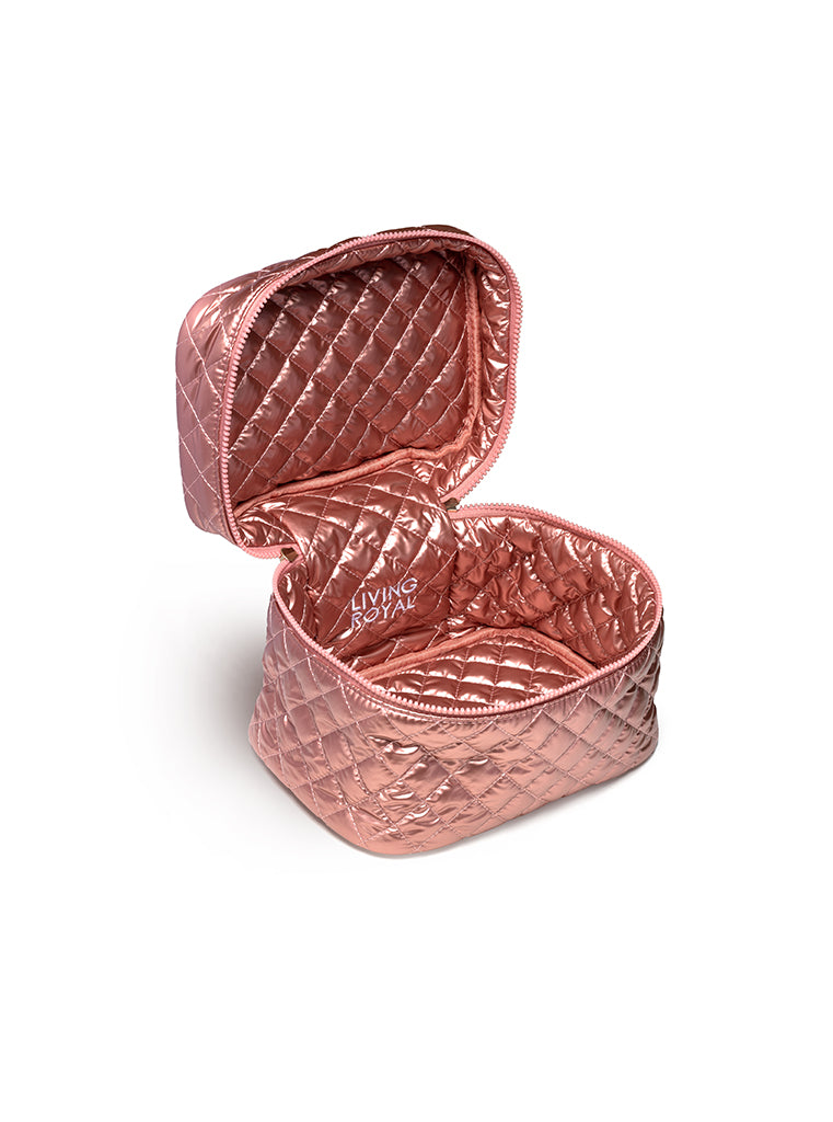 Rose Gold Cosmetic Travel Case