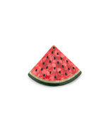 Compact mirror featuring a watermelon design, perfect for on-the-go use, displayed on a white background.