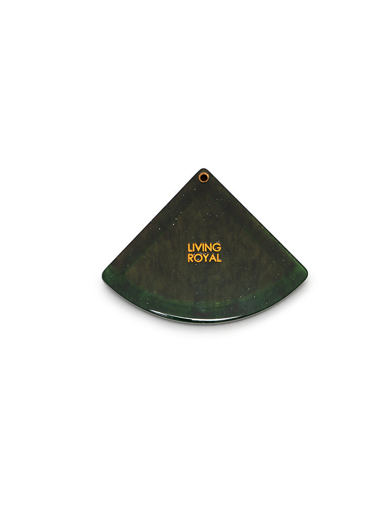 Compact mirror featuring a watermelon design, perfect for on-the-go use, displayed on a white background.