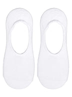 White color no-show ankle socks on a white background.