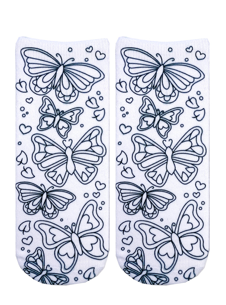 Butterfly Coloring Sock