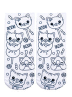Candy Cat Coloring Sock