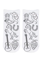 Cowboy Coloring Sock