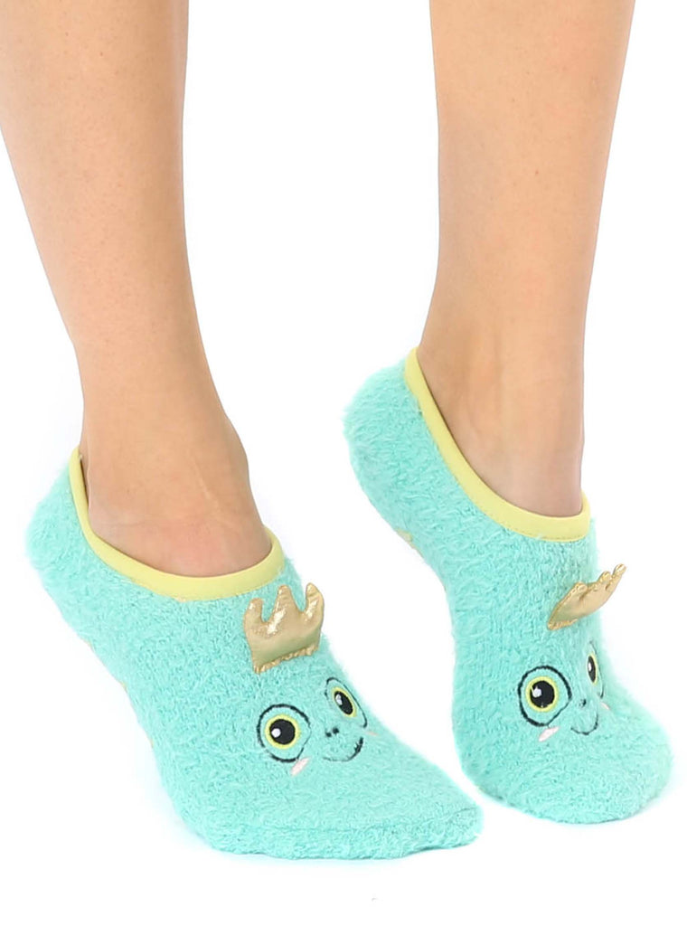 Fuzzy Frog Slipper Socks