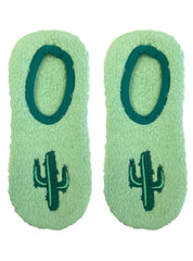 Fuzzy Cactus Slipper Socks