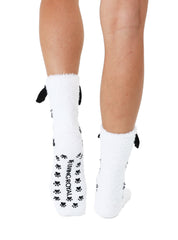 Fuzzy Dalmatian Crew Socks