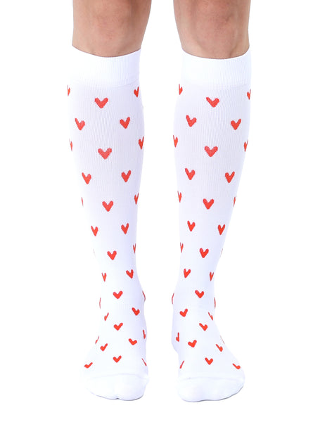 Hearts Compression Socks