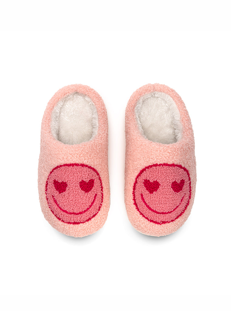 Kids Pink Happy Slippers