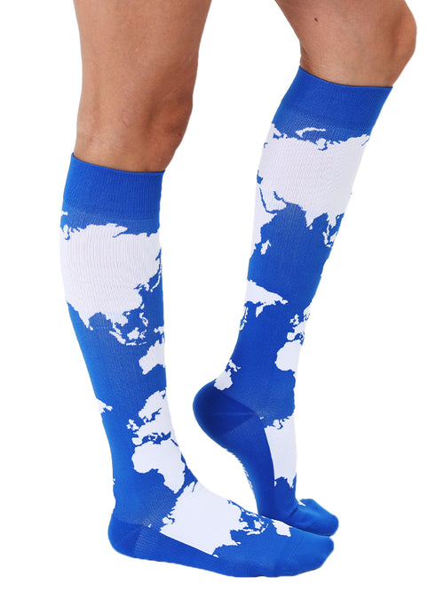 Map Compression Socks – Living Royal