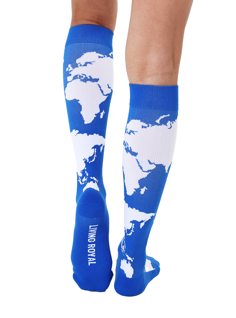 Map Socks Map Compression Socks – Living Royal