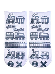 Trains Coloring Sock