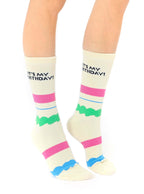 Birthday 3D Crew Sock