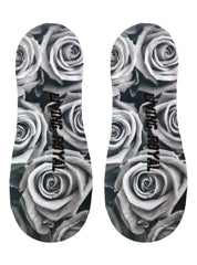Black and White Roses Liner Socks