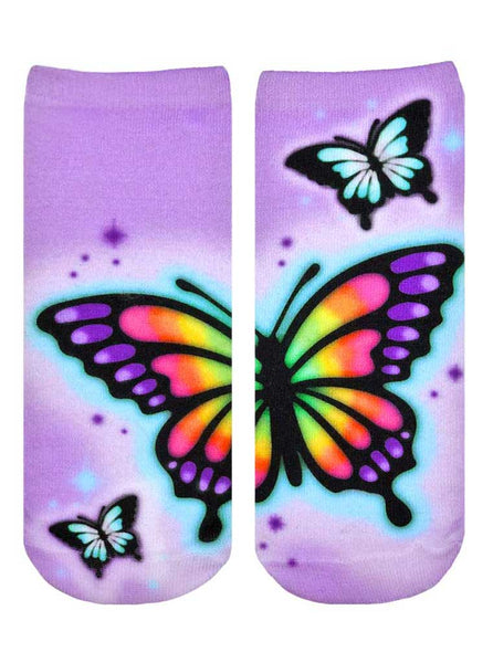 Butterfly Airbrush Ankle Socks