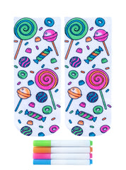 Candy Explosion Coloring Sock