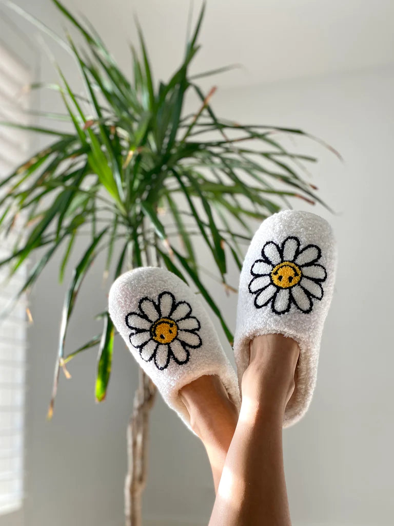  Slippers Daisy Marble Casual House Shoes Plush Lining