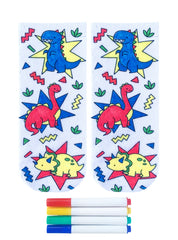 Dino Daze Coloring Sock