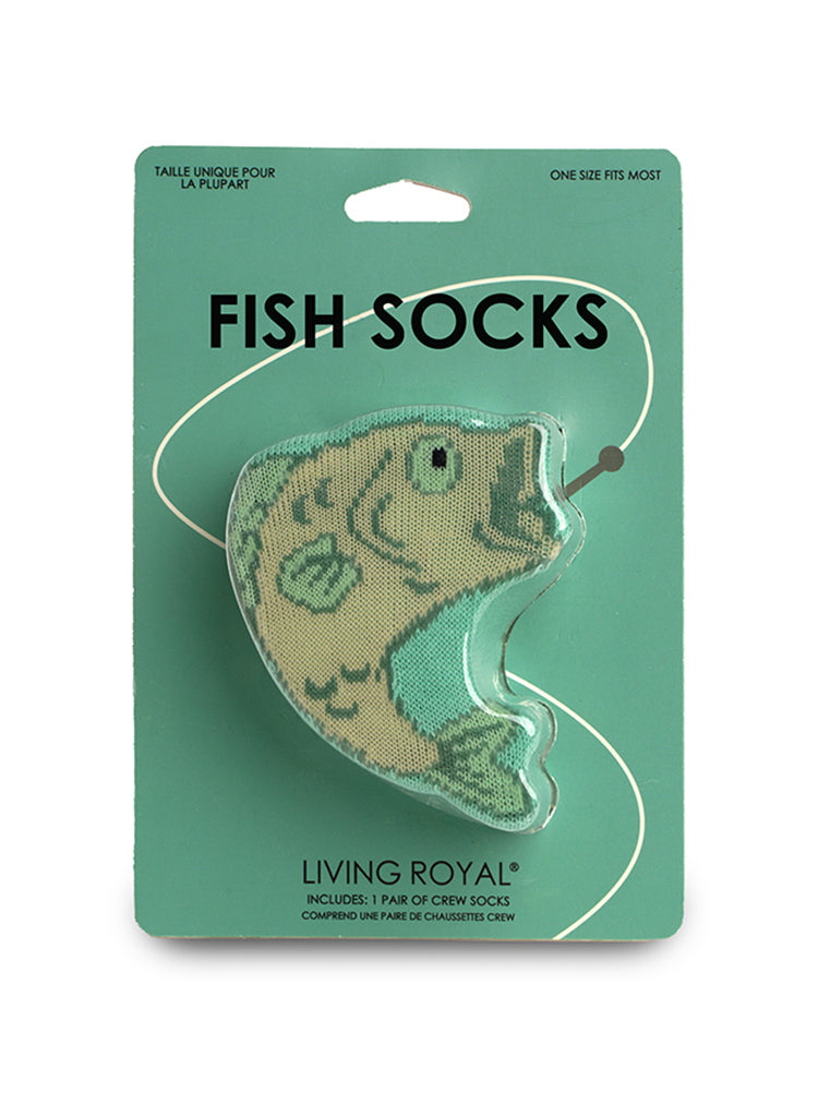 Fish 3D Crew Sock – Living Royal
