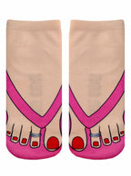 Flip Flops Pale Ankle Socks