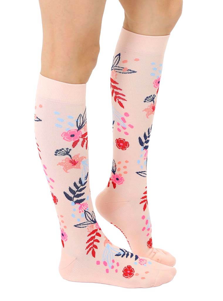 Women's Field Flower, Moderate Graduated Compression Socks