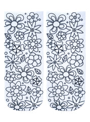 Flower Party Coloring Socks