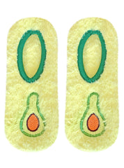 Fuzzy Avocado Slipper Socks
