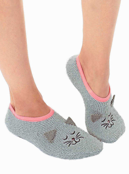 Fuzzy Cat Slipper Socks