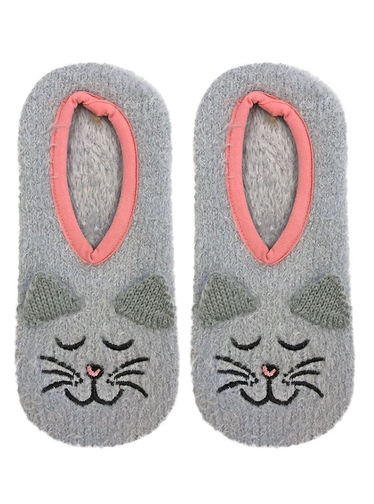 Fuzzy Cat Slipper Socks