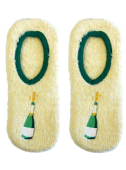 Fuzzy Champagne Slipper Socks