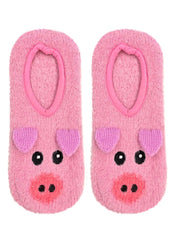 Fuzzy Pig Slipper Socks