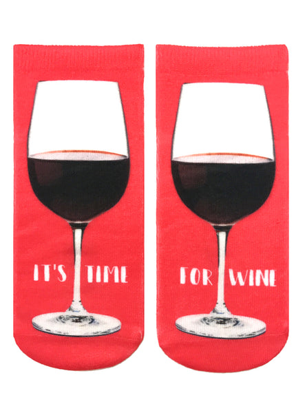 It's Time For Wine Ankle Socks
