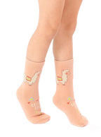 Llama 3D Kids Crew Sock